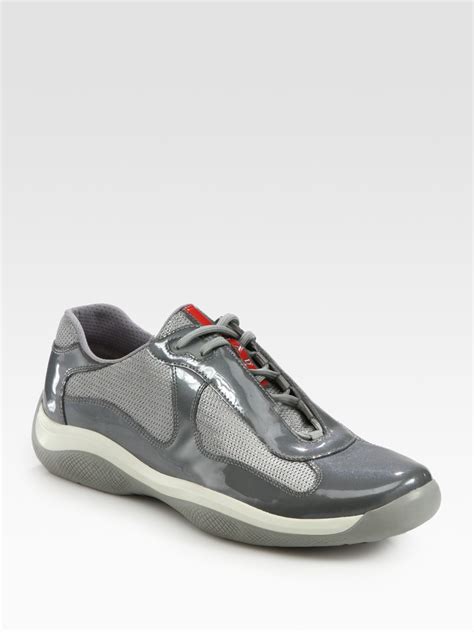 black and grey prada sneakers|grey Prada sneakers men.